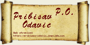 Pribisav Odavić vizit kartica